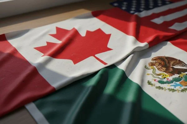 Banderas México y Canadá